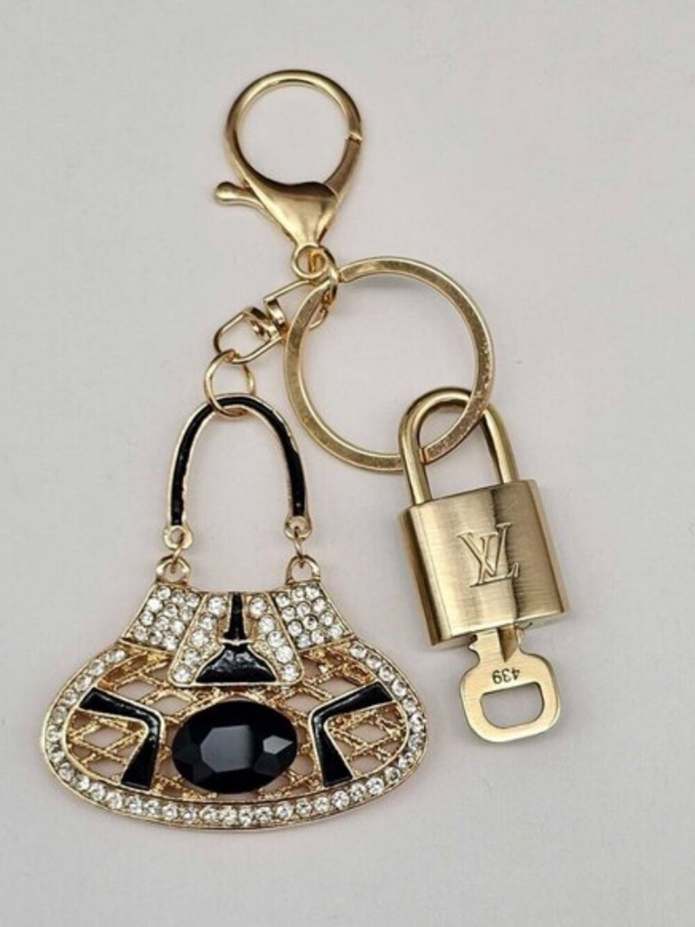 Louis Vuitton Gold Lock & Key 🔑 Authentic LV Unbranded Bag Keychain Charm